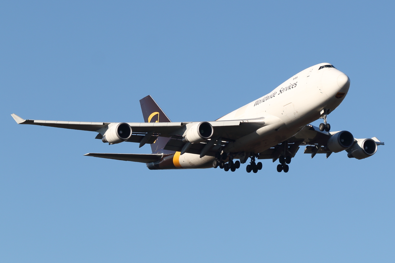 United Parcel Service (UPS), N574UP, Boeing 747-44AF(SCD), S/N: 35663. Köln-Bonn (EDDK) am 03.03.2025.