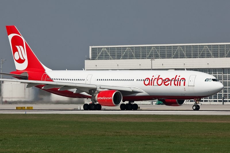 Landung,A330/Air Berlin/MUC/Mnchen/Germany.