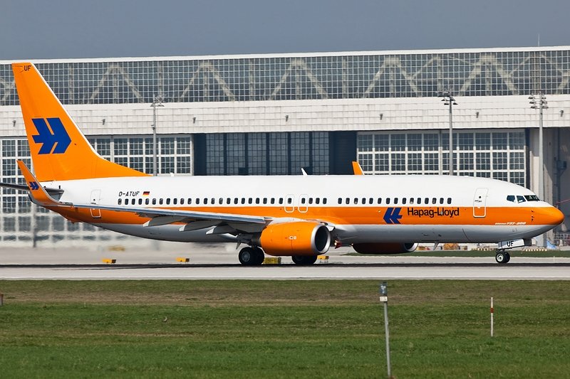 Landung,B737/Hapag Lloyd/MUC/Mnchen/Germany.