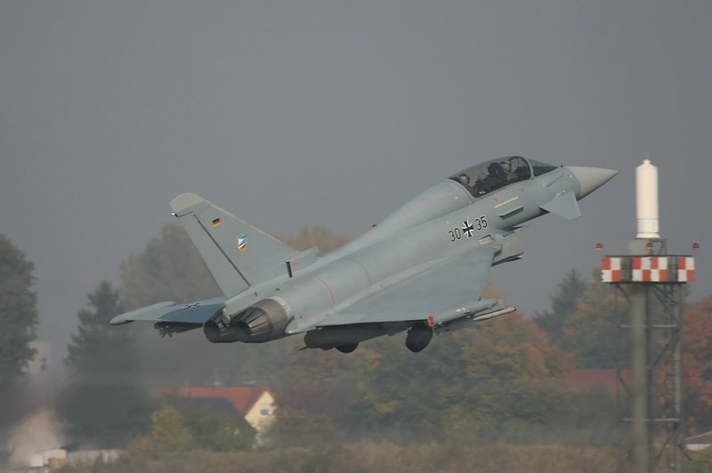 Take-off, Eurofighter Typhoon 30+35/ETSN,Neuburg,Germany. 