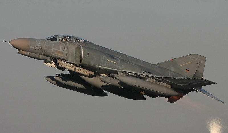 Take-off Phantom F-4F,38+50/Wittmund,in ETSN,Neuburg,Germany