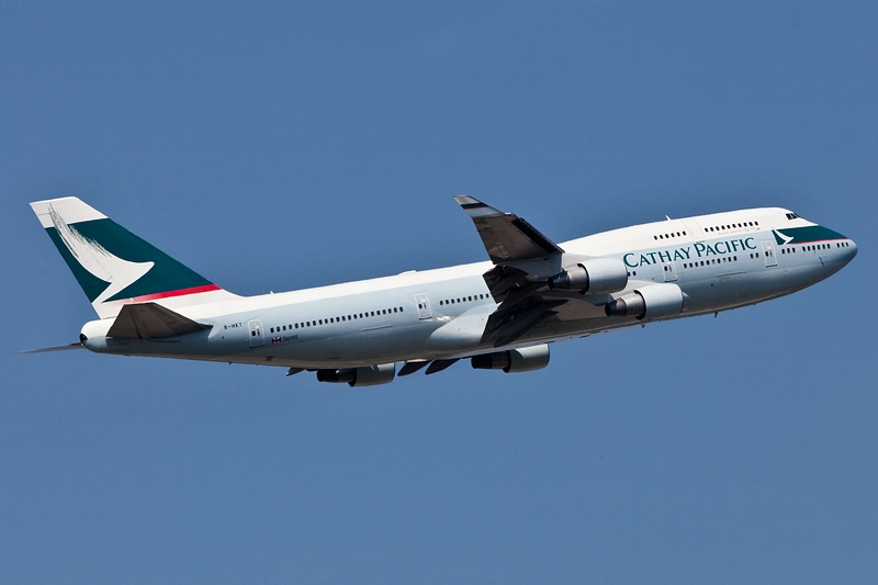 Take off/B747 Cathay Pacific/Frankfurt/FRA./05.08.09