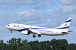 4X-EKF , El Al Israel Airlines , Boeing 737-8HX(WL) ,  Berlin-Brandenburg  Willy Brandt  , BER ,07.07.2024 ,