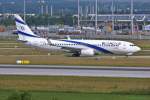 EL AL Israel Airlines, 4X-EKO, B737-86Q(W) in MUC nach der Landung aus Tel Aviv. (TLV) 01.07.2013