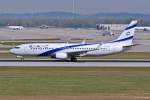 4X-EKS  Caesarea  / EL AL Israel Airlines / B737-8HX(W) in MUC beim Start nach Tel Aviv (TLV) 03.04.2014