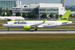 Air Baltic Airbus A220-300 YL-CSJ, cn(MSN): 55038,
Flughafen München, 20.08.2018.