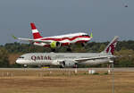 Air Baltic, Airbus A 220-300, YL-ABN, Qatar Airways, Boeing B 787-9 Dreamliner, A7-BHP, BER, 08.09.2024