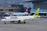 Air Baltic, YL-CSB, Bombardier CS-300, msn: 55004, 24.Januar 2025, ZRH Zürich, Switzerland.