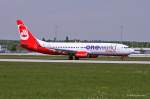 Air Berlin, D-ABMF, B737-86J(W) beim Start in MUC nach Antalya (AYT) 15.05.2013