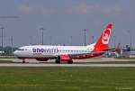 Air Berlin, D-ABME, B737-86J(W) beim Start in MUC nach Catania (CTA) 18.05.2013