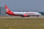 Air Berlin, D-ABKI, B737-86J(W) beim Start in MUC nach Antalya (AYT) 10.07.2013