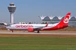 D-ABMJ / Air Berlin / B737-86J(W) in MUC beim Start nach Moskau (DME) 02.08.2013