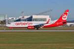 D-ABKW / Air Berlin / B737-86J(W) bei der Landung in MUC aus Hamburg (HAM) 25.11.2013