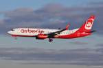 D-ABMU / Air Berlin / B737-86J(W) in MUC im Landeanflug aus Berlin (TXL) 30.12.2013