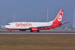 D-ABKT / Air Berlin / B737-86J(W) beim Start in MUC nach Teneriffa (TFS) 01.02.2014