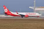 D-ABMD / Air Berlin / B 737-86J(W) beim Start in MUC nach Las Palmas (LPA) 01.02.2014