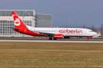 D-ABKJ / Air Berlin / B737-86J(W) in MUC beim Start nach Moskau (DME) 26.03.2014