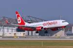 D-ABBJ / Air Berlin / B737-86J(W) bei der Landung in MUC aus Berlin (TXL) 28.03.2014