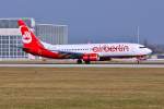 D-ABMU / Air Berlin / B737-86J(W) in MUC bei der Landung aus Hamburg (HAM) 28.03.2014