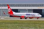 D-ABME / Air Berlin / B737-86J(W) beim Start in MUC nach Catania (CTA) 02.08.2014