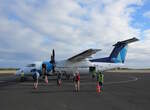 DHC-8-200 CS-TRC der SATA Air Azores am 26.07.2024 auf dem Flughafen Graciosa