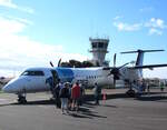 DHC-8-400 CS-TRF der SATA Air Azores Flughafen Flores am 21.07.2024