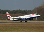British Airways, ERJ-190-100SR, G-LCYK, BER, 08.03.2024