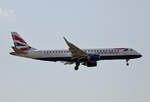 British Airways, ERJ-190-100SR, G-LCYV, BER, 25.07.2024