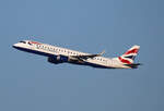 British Airways, ERJ-190-100LR, G-LCYN, BER, 01.12.2024