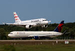 Brussels Airlines, Airbus A 319-111, OO-SSB, Delta Airlines, Boeing B 767-332(ER), N1605, BER, 12.05.2024