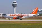 G-EZAI / EasyJet / A319-111 bei der Landung in MUC aus Edinburgh (EDI) 17.08.2013