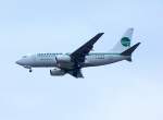 Germania mit Boeing 737-75B D-AGEQ beim Landeanflug Flughafen Berlin-Tegel, 14.06.08.