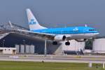 PH-BGF  Great White Egret  / KLM Royal Dutch Airlines / B737-7K2(W) bei der Landung in MUC aus Amsterdam (AMS) 19.05.2014