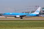 PH-BXI  Zilvermeeuw  / KLM Royal Dutch Airlines / B737-8K2(W) in MUC bei der Landung aus Amsterdam (AMS) 03.07.2014