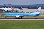 PH-BXW  Partrid  / KLM Royal Dutch Airlines / B737-8K2(W) in MUC bei der Landung aus Amsterdam (AMS) 15.07.2014