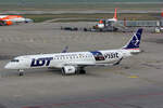 LOT Polish Airlines, SP-LNI, Embraer ERJ-195LR, msn: 19000240,  Visit North Moravia , 09.März 2024, GVA Genève, Switzerland.