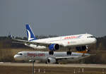 Anadolujet, Airbus A 321-271NX, TC-LTT, Pegasus, Airbus A 321-251NX, TC-RBO,BER, 03.03.2024