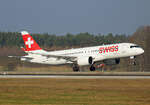 Swiss, Airbus A 220-300, HB-JCN, BER, 08.03.2024