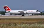 HB-IXS / Swiss / Avro RJ100 bei der Landung in MUC aus Zrich (ZRH) 17.07.2013