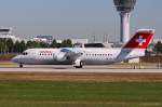 HB-IXR / Swiss / Avro RJ100 beim Start in MUC nach Zrich (ZRH) 02.08.2013