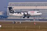 HB-IYV / Swiss / Avro RJ100 in MUC bei der Landung aus Zürich (ZRH) 01.02.2014