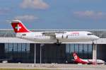 HB-IYY / Swiss / Avro RJ100 vor der Landung in MUC aus Zürich (ZRH) 08.08.2014