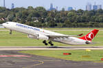 Turkish Airlines Airbus A330-343E TC-JNN beim Start in Düsseldorf 24.8.2024