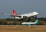 Turkish Airlines, Airbus A 330-223, TC-JIS, Flynas, Airbus A 320-251N, HZ-NS29, BER, 08.09.2024