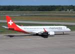 Helvetic Airways, Embraer 190 HB-JVR @ Berlin-Tegel (TXL) / 11.Aug.2019