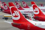 Air Berlin Boeing 737-86J D-ABME in Berlin-Tegel im April 2013.