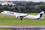 Flyone Airbus A321-231 YR-FIC beim Start in Düsseldorf 24.8.2024