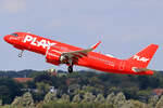 Play Airbus A320-251N TF-PPB beim Start in Düsseldorf 24.8.2024