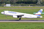 Sun Express Airbus A320-232 LY-MLG betrieben von Avion Express beim Start in Düsseldorf 24.8.2024