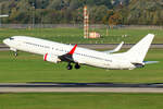 Getjet Boeing 737-8FE LY-UNO beim Start in Düsseldorf 11.10.2024